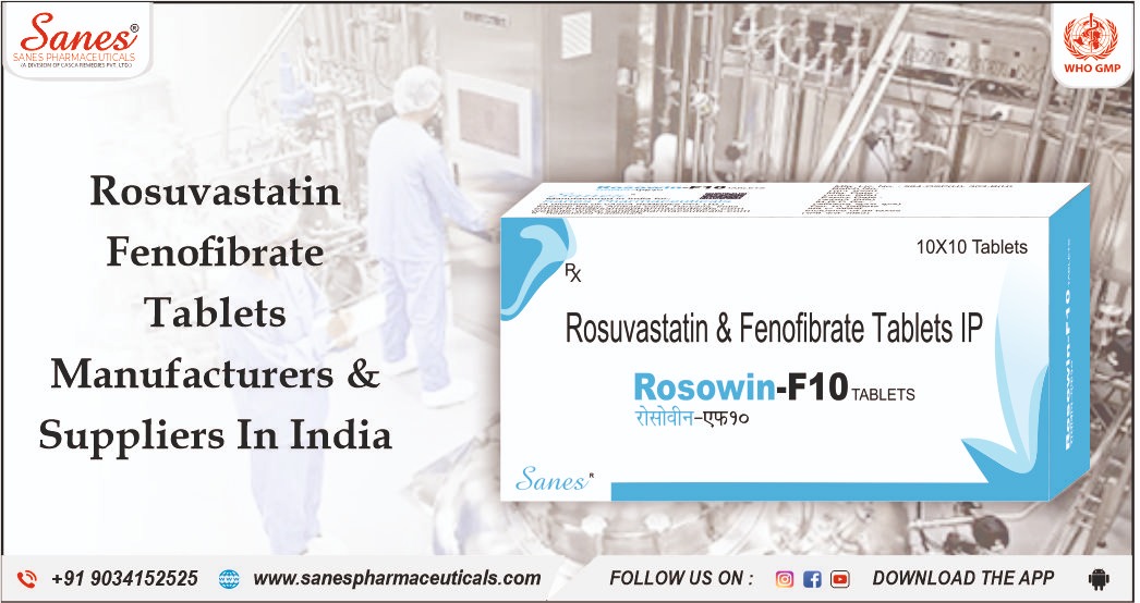 Rosuvastatin Fenofibrate Tablets Manufacturers In India