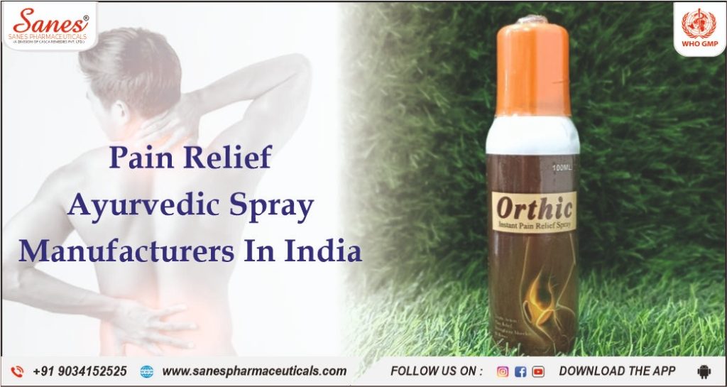 Pain Relief Ayurvedic Spray Manufacturers