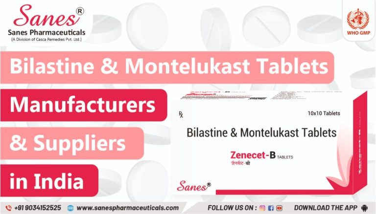 bilastine montelukast tablets manufacturers in india,