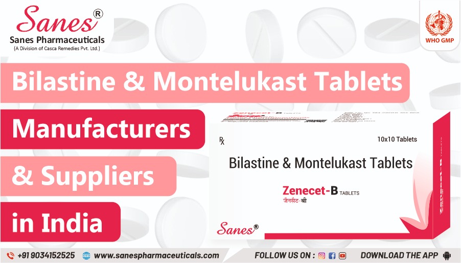 bilastine montelukast tablets manufacturers in india,