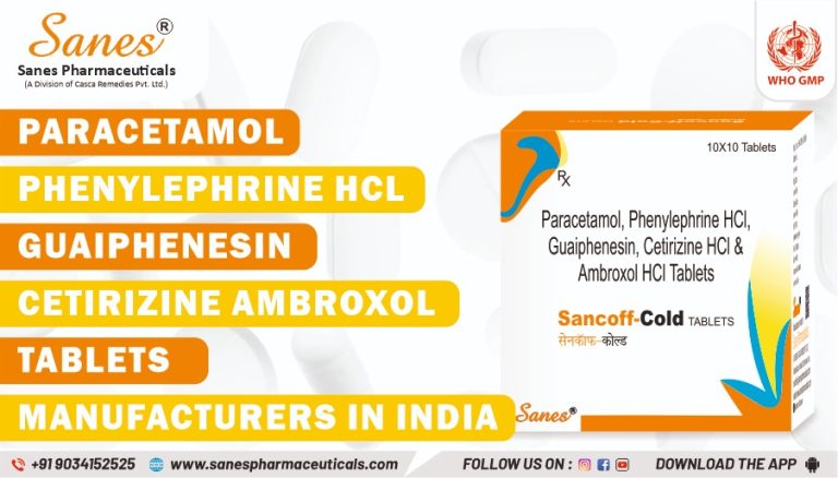 paracetamol phenylephrine HCl guaiphenesin cetirizine ambroxol tablets