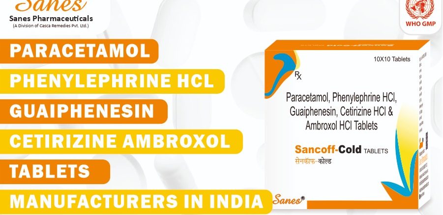 paracetamol phenylephrine HCl guaiphenesin cetirizine ambroxol tablets