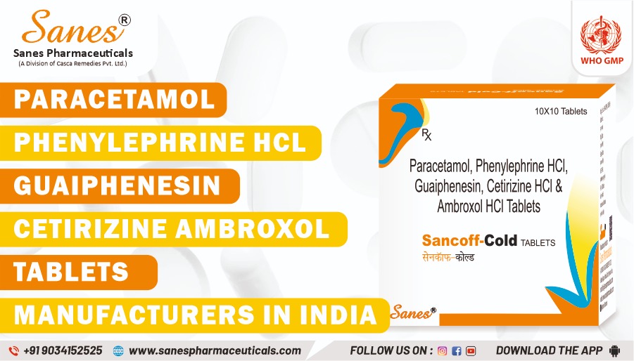 paracetamol phenylephrine HCl guaiphenesin cetirizine ambroxol tablets