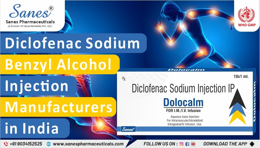 Diclofenac Sodium Benzyl Alcohol Injection Manufacturers