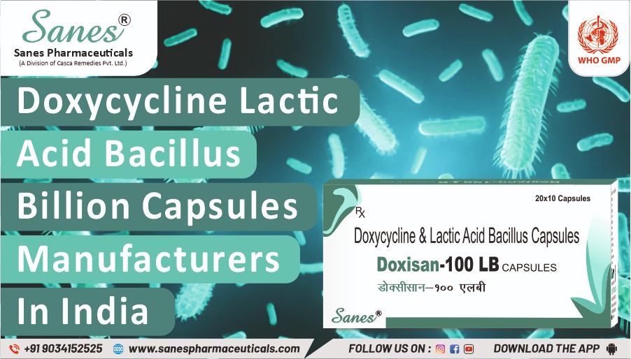 Doxycycline Lactic Acid Bacillus Billion Spores Capsules manufacturers in India
