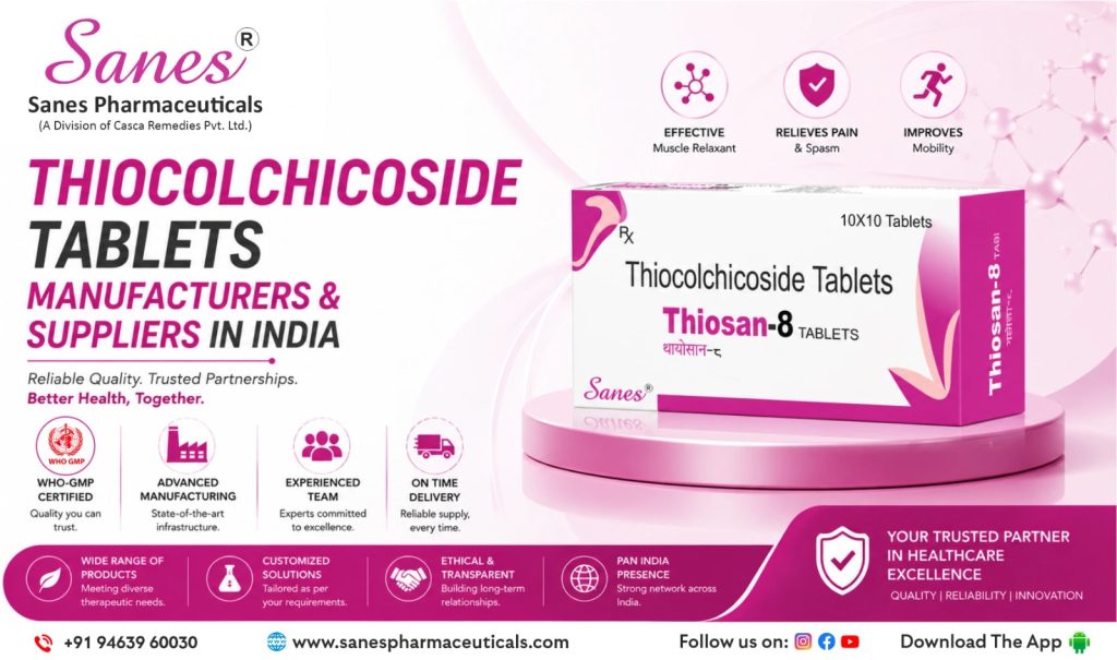 Thiocolchicoside tablets suppliers in India