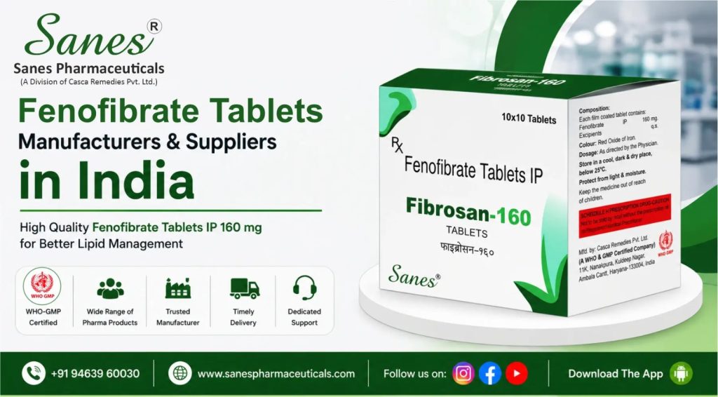 fenofibrate tablets manufacturers in India